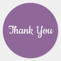 Create Your Own Purple Thank You Classic Round Sticker