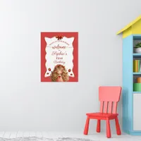 Sweet As Strawberry Girl Watercolor Birthday  Poster