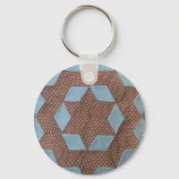 Quilt Pattern - Castle  Quilt Block Keychain