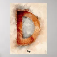 D is for Dog Poster