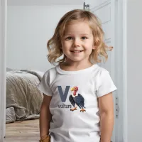 V is for Vulture - Educational Alphabet Toddler T-shirt