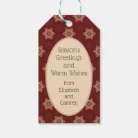 Holly Star Red Holiday Gift Tag