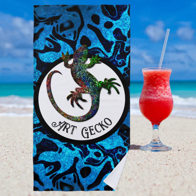 Art Gecko  Beach Towel