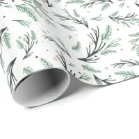 Green Pine Bough Wrapping Paper