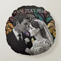 Wedding ideas and Gifts Round Pillow