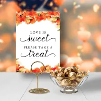 Elegant Golden Poppy Love is Sweet Sign Invitation