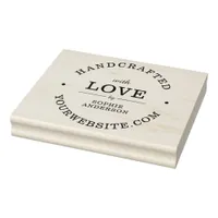 Handmade with Love | Elegant Custom Name Crafting Rubber Stamp