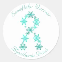 Snowflake Warrior  Myasthenia Gravis Sticker