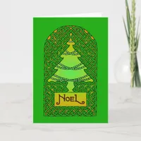 Celtic Christmas Tree - Green Holiday Card