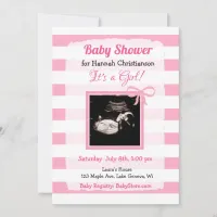 Personalized Ultrasound Picture Baby Shower Invitation