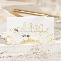 Yellow Sunflower Graphic Wedding Place Card