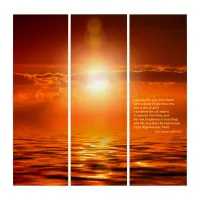 Sunset Orange Golden Sky & Sea Gold Inspire Triptych