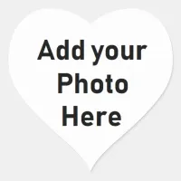 Personalized Heart Shaped Photo Small Stickers