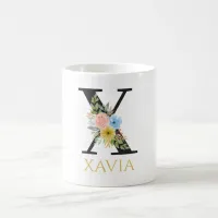 Watercolor Floral Monogram Coffee Mug