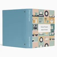 Baking Planner Retro Kitchen Cookery Recipes 3 Ring Binder