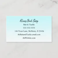 Gradient Blue Faded Ombre Simple Easy  Business Card