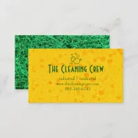 Cleaning Service Yellow Sponge Business Card