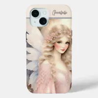 Enchanting Peach Garland Fairy iPhone 15 Case