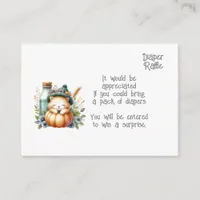 Woodland Animals Baby diaper raffle enclosure card