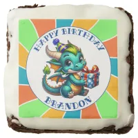 Dragon Themed Boy's Birthday Party Brownie