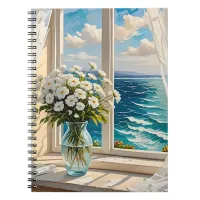 Pretty Ocean View Coastal Art Notebook