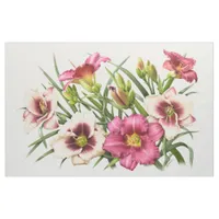 Daylily Bouquet Rubies Fabric