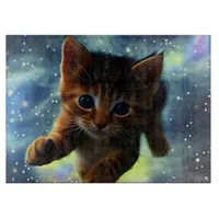 Kitten Flying In Space Cutting Board