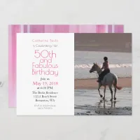 "50th and Fabulous" 50th Birthday Photo Invitation