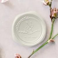 Elegant Modern Couple Monogram Wedding Wax Seal Stamp