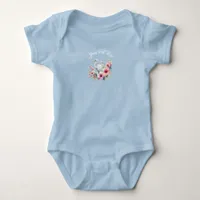 Coastal Egret Tropical Bird Baby Bodysuit