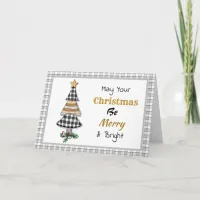 Country Plaid Christmas Tree | Merry and Bright Card