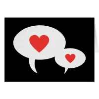 Red Conversation Heart Speech Bubbles