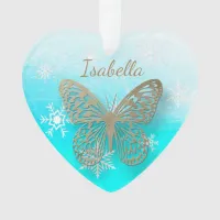 Butterfly Personal Message Christmas Keepsake Ornament