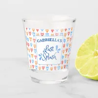 Fun "Last Splash" Theme Personalized Bachelorette Shot Glass