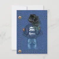 Aquarius Zodiac Sign Birthday Party Invitation