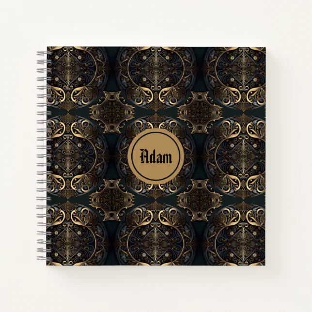 Middle Ages Black and Gold Medieval  Notebook