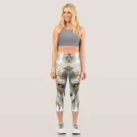 Wolf Dream catcher Capri Leggings