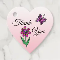 Personalized Thank you Faded Pink Gift Favor Tags