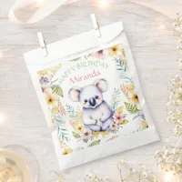 Koala Bear Themed Girl's Happy Birthday Favor Bag