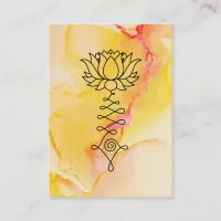 *~* Yellow Orange Lotus Reiki Healing Yoga Nirvana Business Card