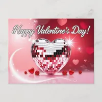 Disco Heart Valentine's Day Card