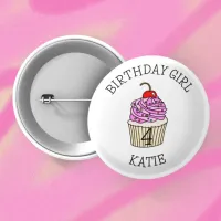 Personalized Birthday Girl | Name and Age Button