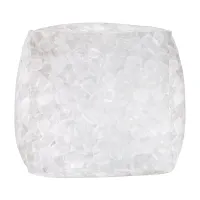 Realistic White Frosty Ice Cubes Cool Novelty Pouf