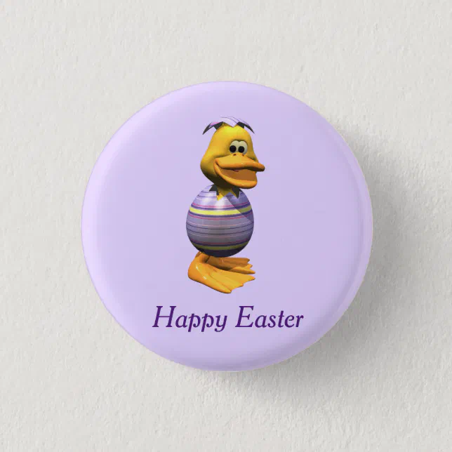 Easter Duck Button