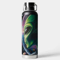 Alien and Astronaut in Space  Water Bottle