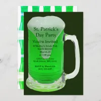 St. Patrick's Day Party Celebrate with Green Brew Invitation