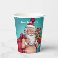 Funny Dirty Santa Christmas Collection Paper Cups