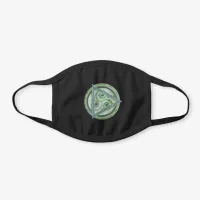 Mystic Celtic Triad Black Cotton Face Mask