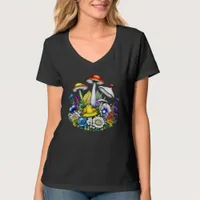 Whimsical Magical Mushrooms and Flowers T-Shirt