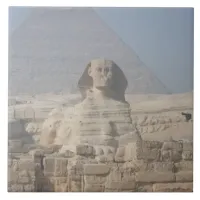 Sphinx and Pyramid in Egypt Ceramic Tile